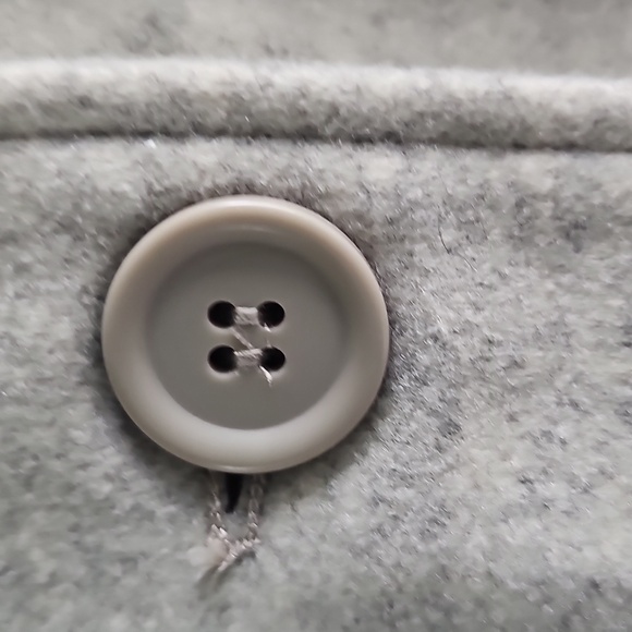 NWT Max Studio Brushed Knit Bomber Jacket Button Closure Heather Oatmeal 1X - Picture 10 of 16